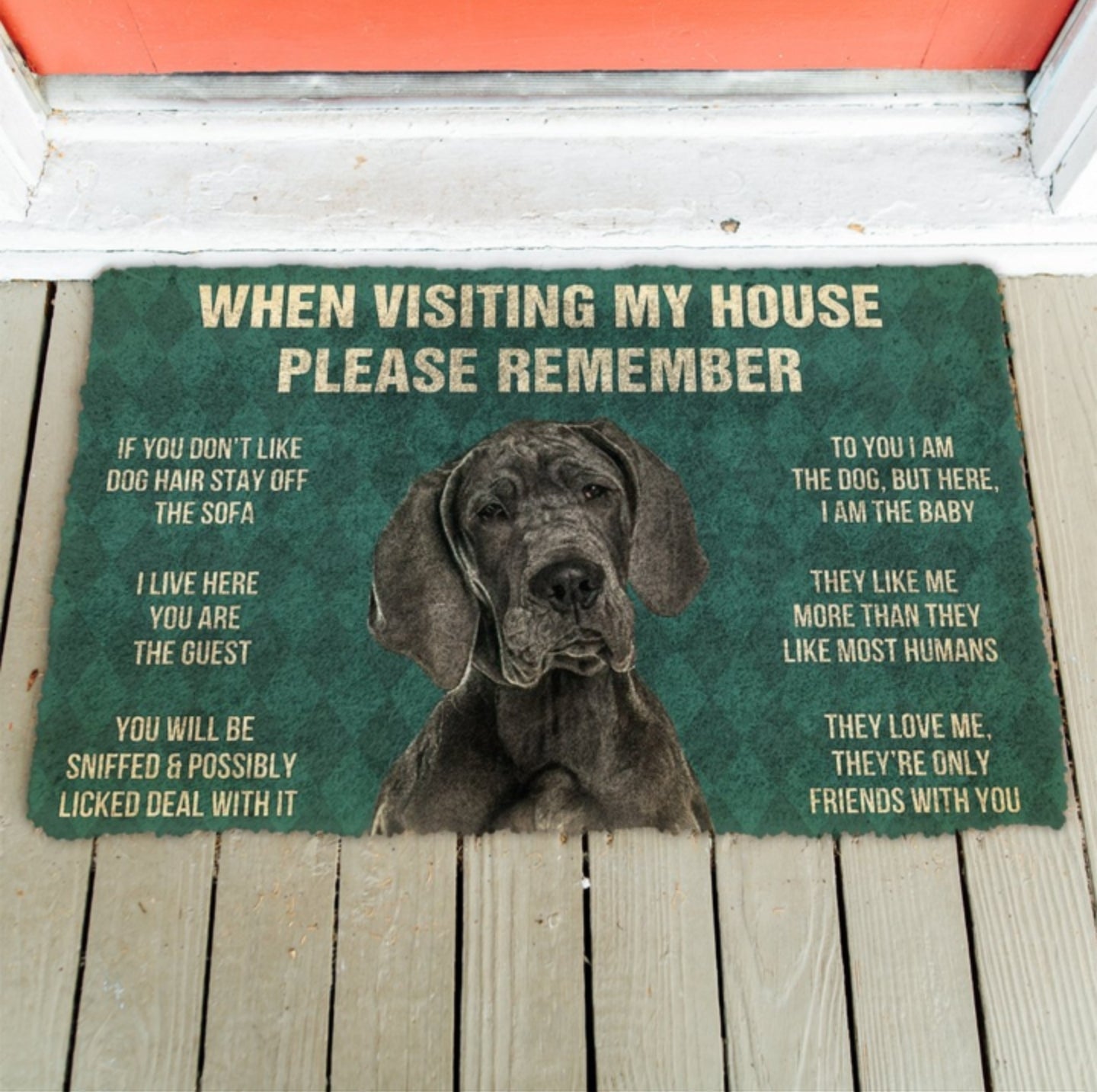 Great dane funny doormat - Goodogz