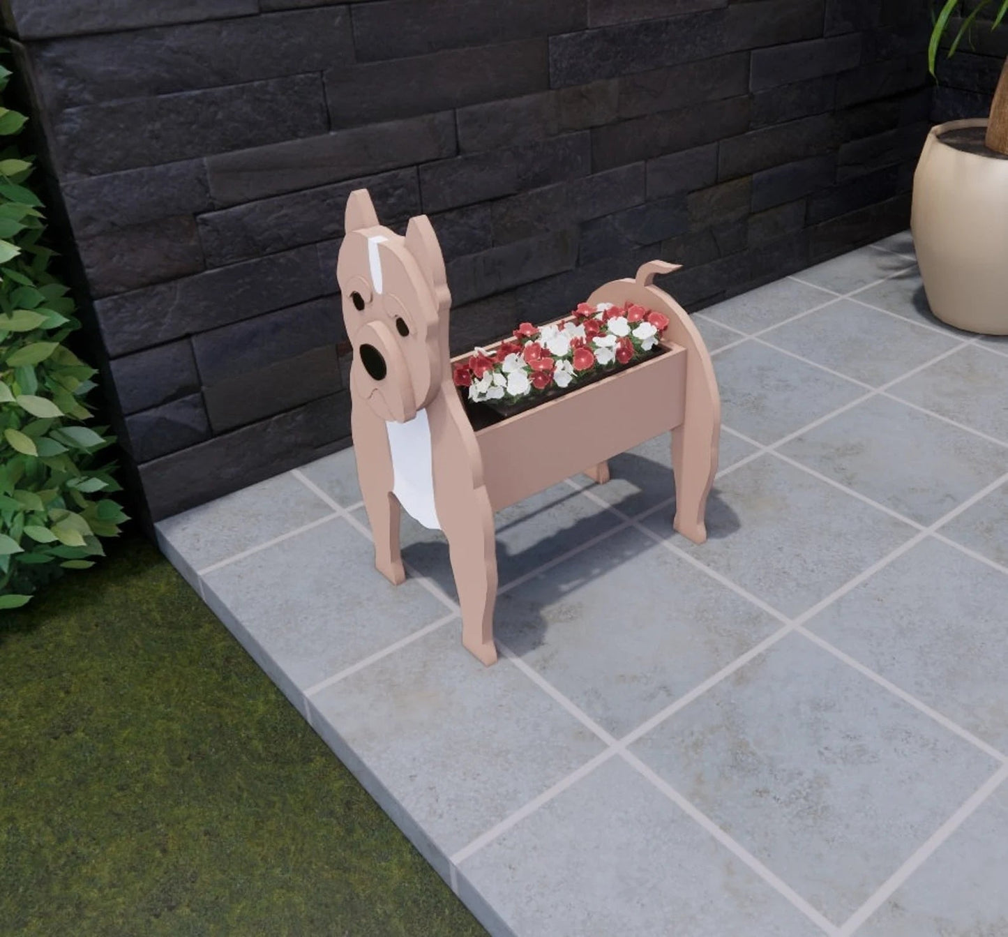 Hand-made Pitbull Planter - Goodogz