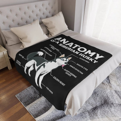 Husky Dog Fleece Blanket - Goodogz