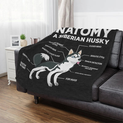 Husky Dog Fleece Blanket - Goodogz