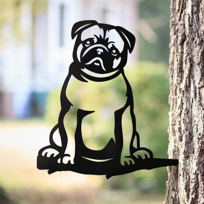 Metal Pug Silhouette - Goodogz