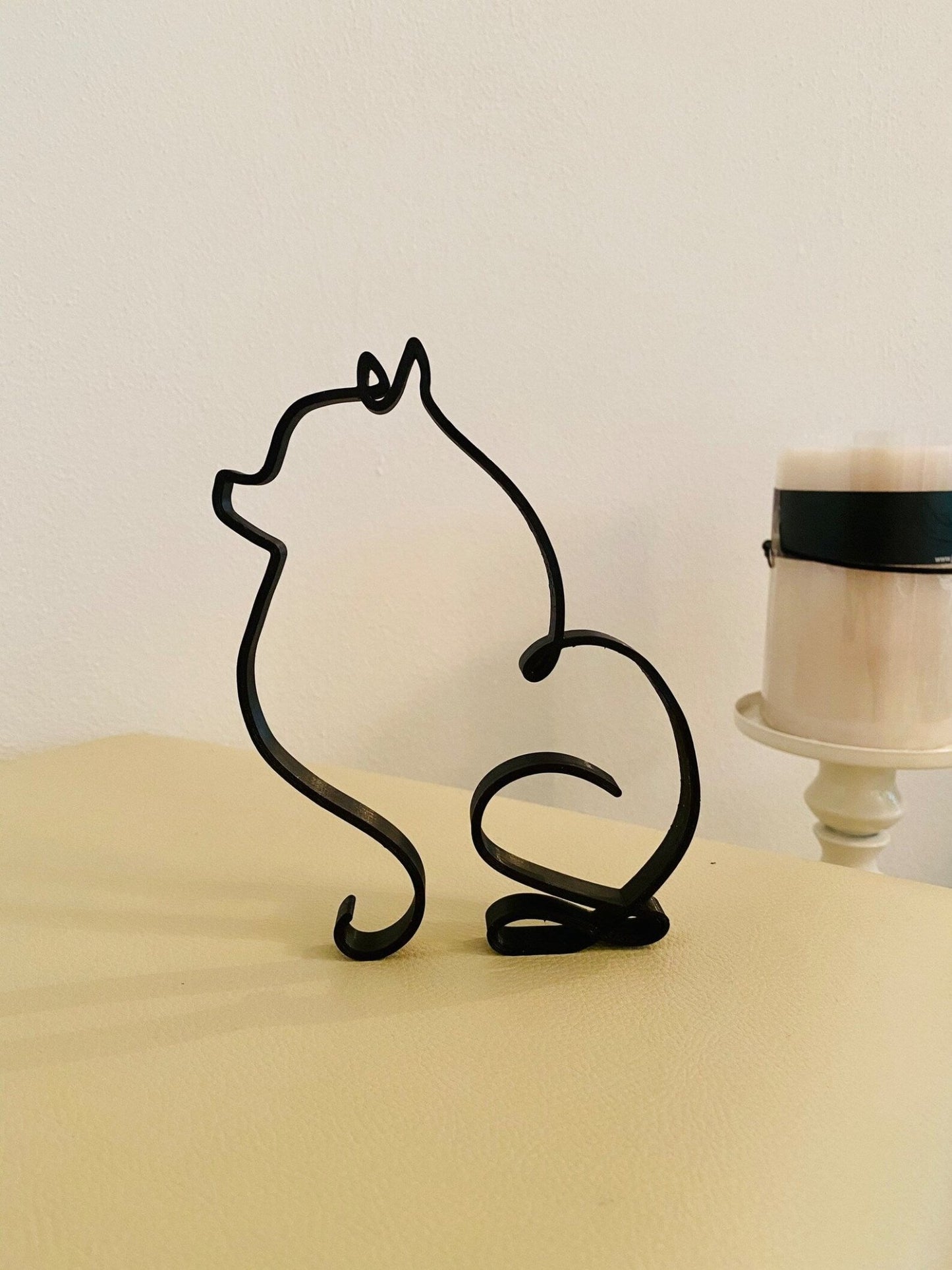 Pomeranian Spitz Minimalist Art Sculpture - Goodogz