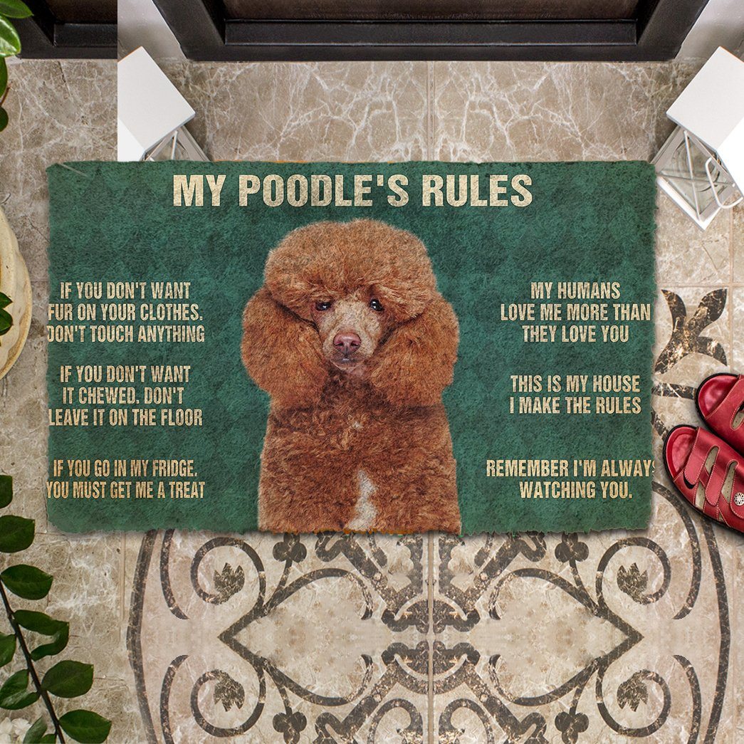 Poodle funny doormat - Goodogz