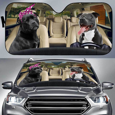 Staffordshire Bull Terrier Car Sunshade