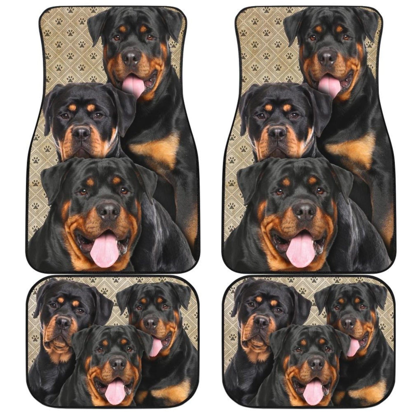 Rottweiler car floor mats - Goodogz