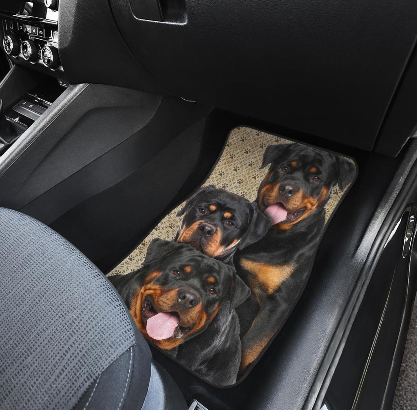 Rottweiler car floor mats - Goodogz