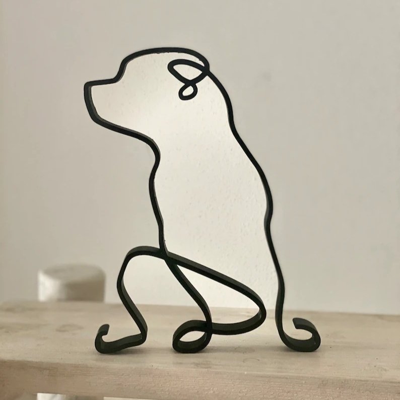 Rottweiler Minimalist Art Sculpture - Goodogz