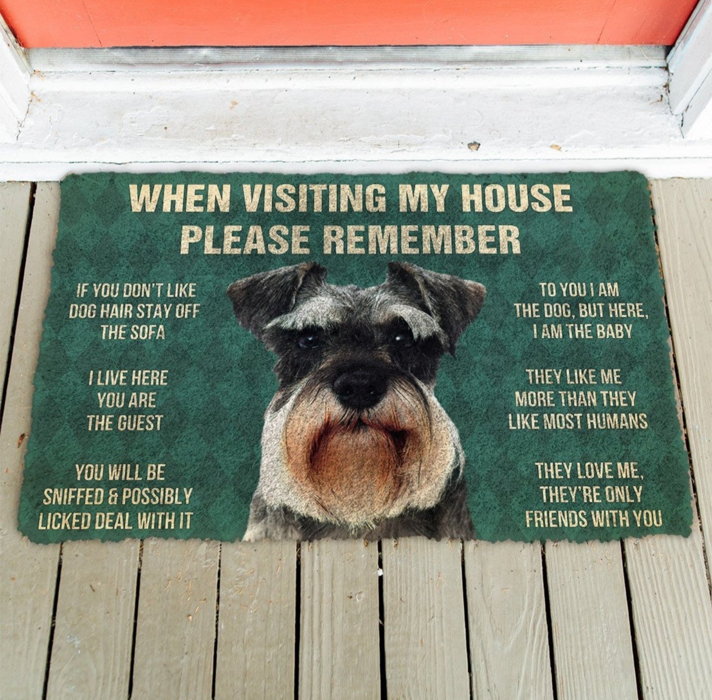 Schnauzer funny doormat - Goodogz