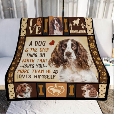 Springer Spaniel Dog Fleece Blanket - Goodogz