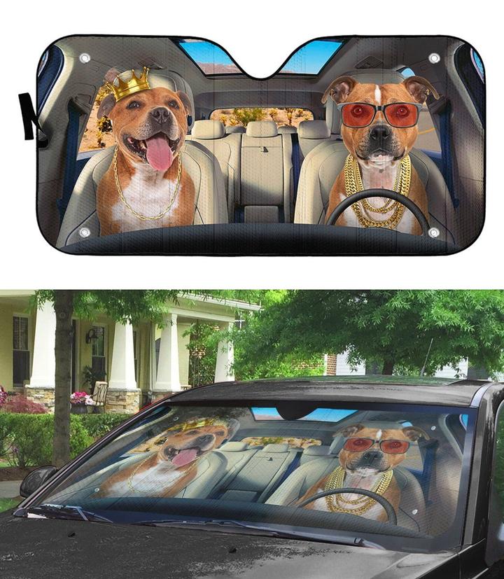 Staffordshire Bull Terrier Car Sunshade - Goodogz