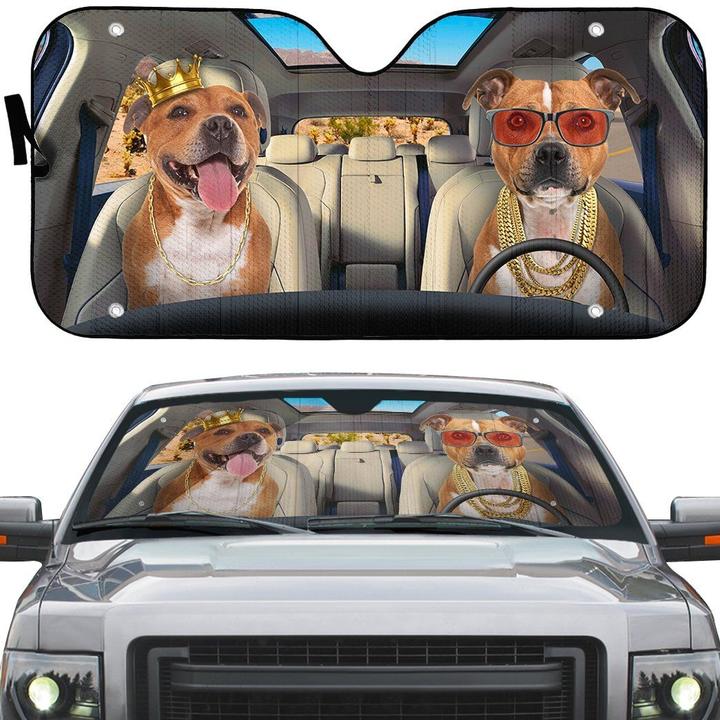 Staffordshire Bull Terrier Car Sunshade - Goodogz