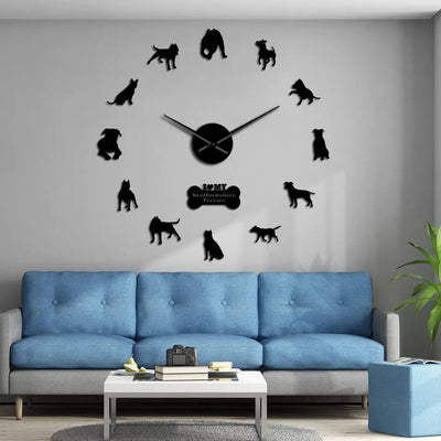 Staffordshire bull terrier clock - Goodogz