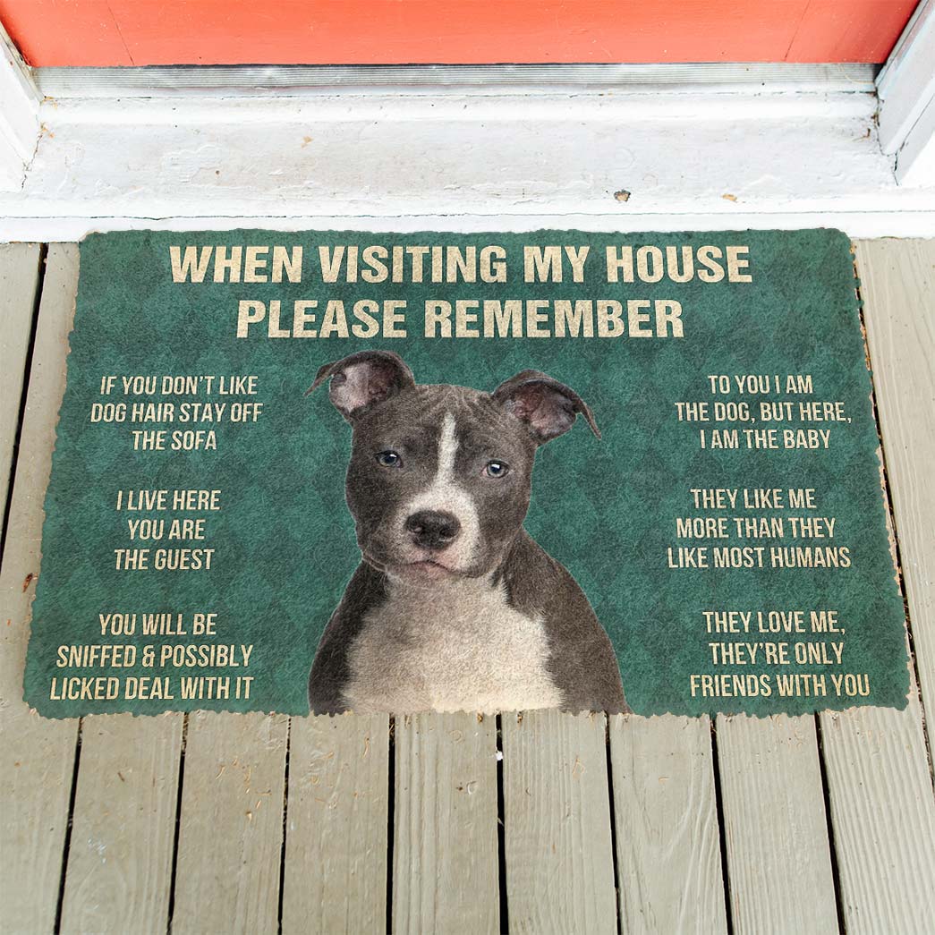 Staffordshire bull terrier funny doormat - Goodogz