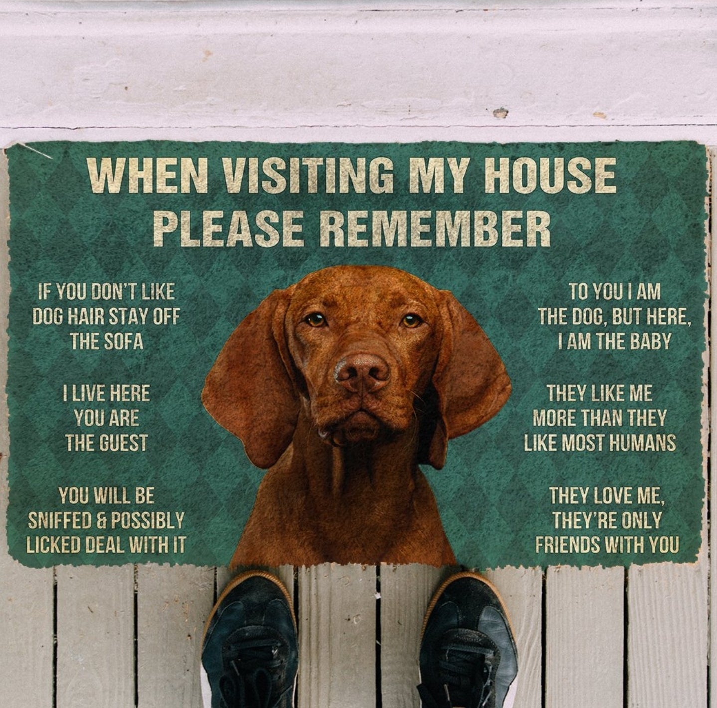 Vizsla funny doormat - Goodogz