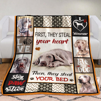 Weimaraner Dog Fleece Blanket - Goodogz