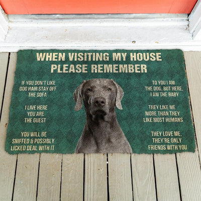 Weimaraner funny doormat - Goodogz