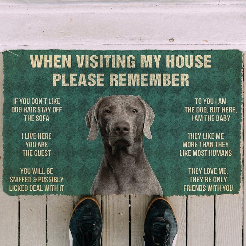 Weimaraner funny doormat - Goodogz