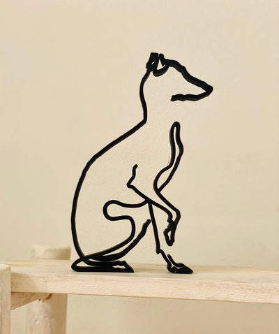 Whippet Minimalist Art Sculpture - Goodogz