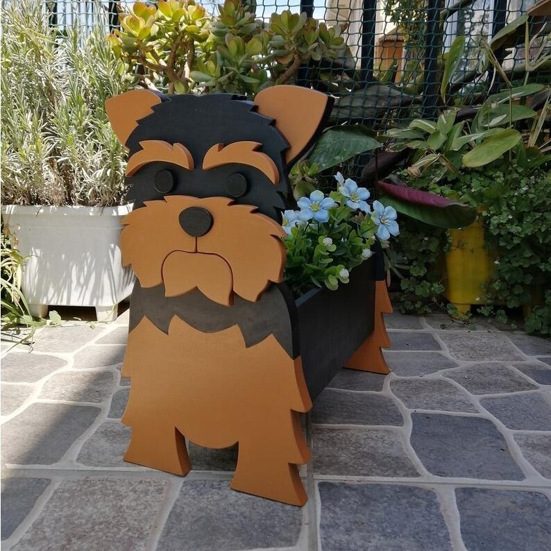 Yorkie dog planter - Goodogz